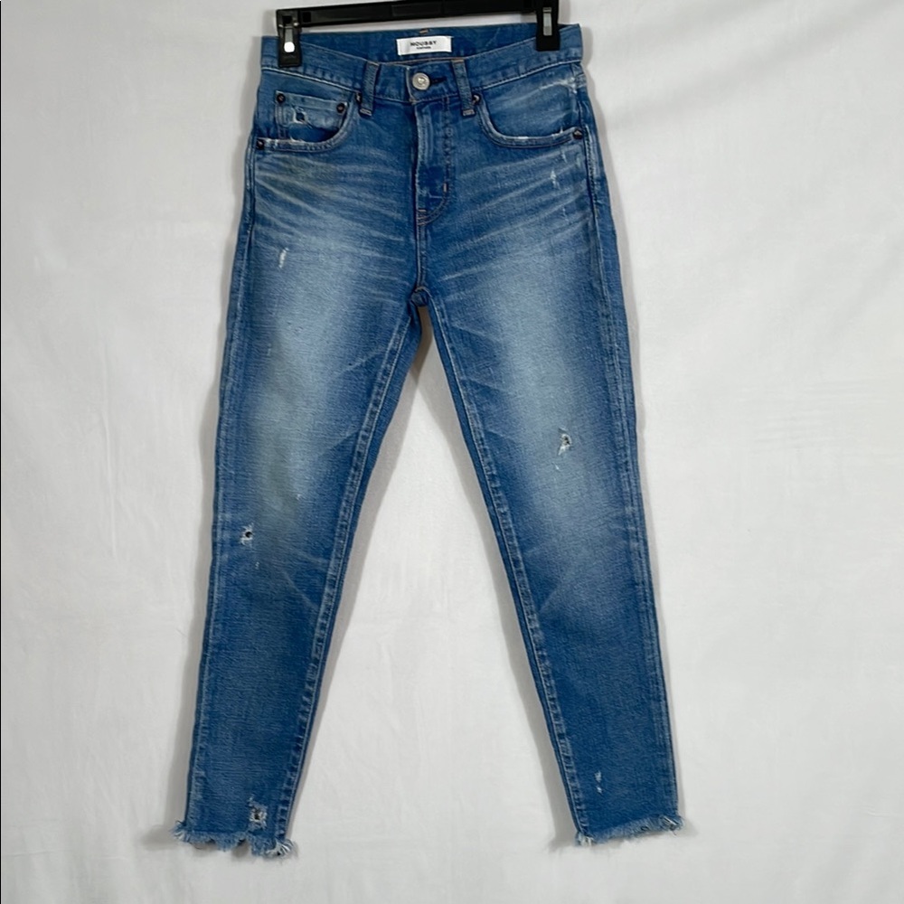 Moussy Vintage Jeans Size 25 Destructed Raw Hem Made In Japan
